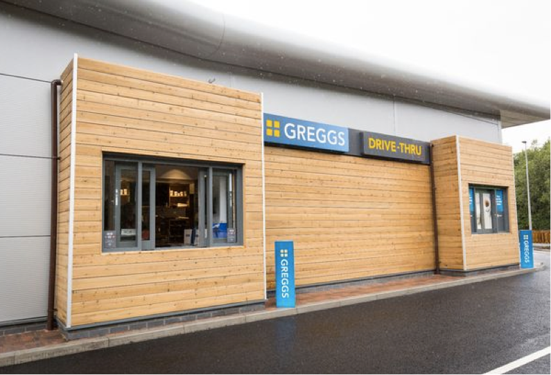 Drive-thru Greggs. Sausage rolls on the go