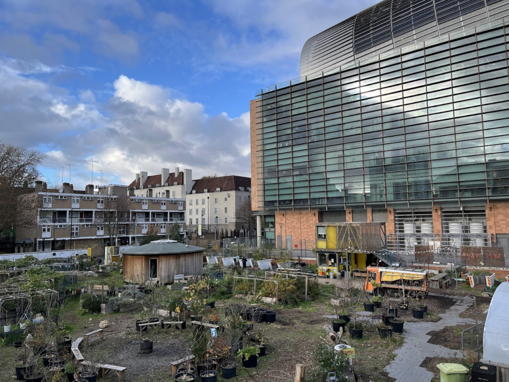 The view from The Story Garden in central London.